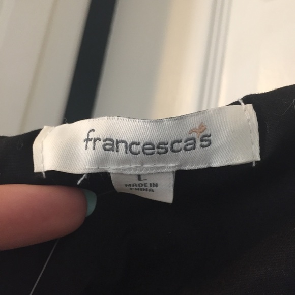 Francesca’s Top Off the Shoulder Open Back Lace L - Picture 7 of 8